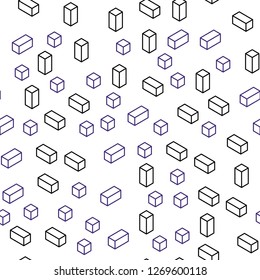 Dark Pink, Blue vector seamless, isometric background with rectangles. Rectangles on abstract background with colorful gradient. Template for business cards, websites.