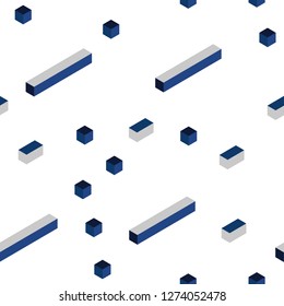 Dark Pink, Blue vector seamless, isometric texture in rectangular style. Illustration with set of colorful rectangles. Design for wallpaper, fabric makers.