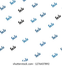 Dark Pink, Blue vector seamless texture with selling simbols. Abstract illustration with colorful gradient symbols of sales. Design for business ads, commercials.
