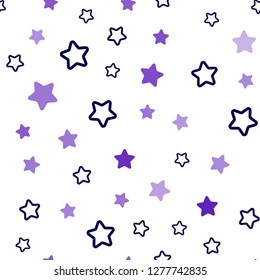 Dark Pink, Blue vector seamless texture with beautiful stars. Glitter abstract illustration with colored stars. Design for textile, fabric, wallpapers.