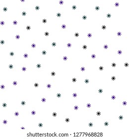 Dark Pink, Blue vector seamless template with ice snowflakes. Modern geometrical abstract illustration with snowflakes. Pattern for design of fabric, wallpapers.