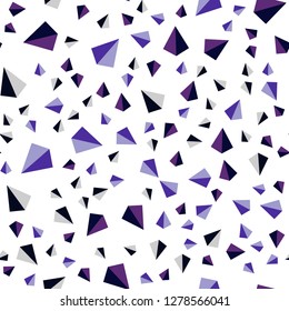 Dark Pink, Blue vector seamless, isometric background with triangles. Abstract gradient illustration with triangles. Texture for window blinds, curtains.
