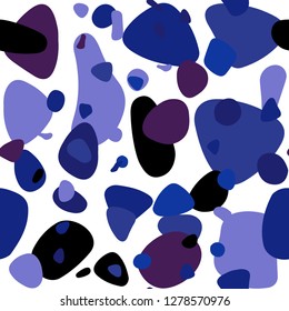 Dark Pink, Blue vector seamless texture with disks. Glitter abstract illustration with blurred drops of rain. Pattern for trendy fabric, wallpapers.