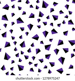 Dark Pink, Blue vector seamless, isometric layout with lines, triangles. Illustration with set of colorful triangles. Texture for window blinds, curtains.