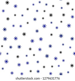 Dark Pink, Blue vector seamless texture with colored snowflakes. Shining colorful illustration with snow on abstract template. Design for textile, fabric, wallpapers.
