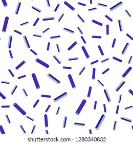 Dark Pink, Blue vector seamless, isometric layout with flat lines. Glitter abstract illustration with colorful sticks. Pattern for design of fabric, wallpapers.