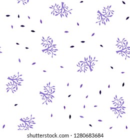 Dark Pink, Blue vector seamless doodle pattern with leaves, branches. Glitter abstract illustration with leaves and branches. Design for wallpaper, fabric makers.