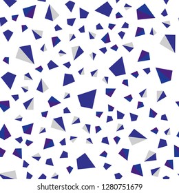 Dark Pink, Blue vector seamless, isometric background with triangles. Triangles on abstract background with colorful gradient. Pattern for trendy fabric, wallpapers.