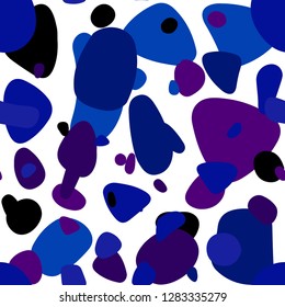 Dark Pink, Blue vector seamless template with circles. Glitter abstract illustration with blurred drops of rain. Pattern for trendy fabric, wallpapers.