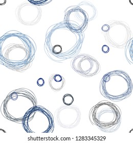 Dark Pink, Blue vector seamless pattern with spheres. Illustration with set of shining colorful abstract circles. Pattern for trendy fabric, wallpapers.
