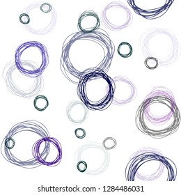 Dark Pink, Blue vector seamless layout with circle shapes. Modern abstract illustration with colorful water drops. Texture for window blinds, curtains.