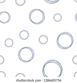 Dark Pink, Blue vector seamless pattern with spheres. Modern abstract illustration with colorful water drops. Design for textile, fabric, wallpapers.