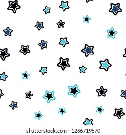 Dark Pink, Blue vector seamless texture with beautiful stars. Modern geometrical abstract illustration with stars. Design for wallpaper, fabric makers.