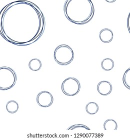 Dark Pink, Blue vector seamless template with circles. Glitter abstract illustration with blurred drops of rain. Pattern for trendy fabric, wallpapers.