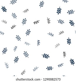 Dark Pink, Blue vector seamless doodle backdrop with leaves. Creative illustration in blurred style with leaves. Pattern for trendy fabric, wallpapers.