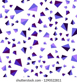 Dark Pink, Blue vector seamless, isometric layout with lines, triangles. Glitter abstract illustration with triangular shapes. Template for business cards, websites.