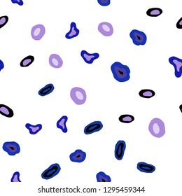 Dark Pink, Blue vector seamless cover with spots. Modern abstract illustration with colorful water drops. Pattern for design of fabric, wallpapers.