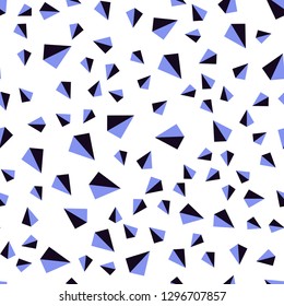 Dark Pink, Blue vector seamless, isometric pattern with polygonal style. Abstract gradient illustration with triangles. Pattern for design of fabric, wallpapers.