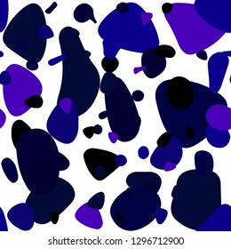 Dark Pink, Blue vector seamless texture with disks. Beautiful colored illustration with blurred circles in nature style. Pattern for design of fabric, wallpapers.