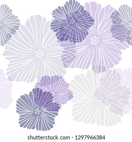 Dark Pink, Blue vector seamless elegant pattern with flowers. Creative illustration in blurred style with flowers. Pattern for design of fabric, wallpapers.