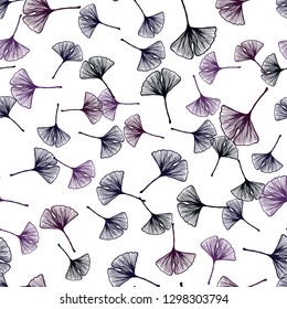 Dark Pink, Blue vector seamless abstract design with leaves. Glitter abstract illustration with doodles and leaves. Pattern for trendy fabric, wallpapers.