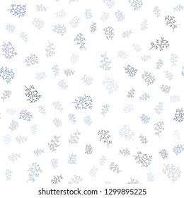 Dark Pink, Blue vector seamless doodle layout with leaves, branches. Abstract illustration with leaves, branches in doodles style. Pattern for trendy fabric, wallpapers.