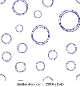 Dark Pink, Blue vector seamless layout with circle shapes. Abstract illustration with colored bubbles in nature style. Design for wallpaper, fabric makers.
