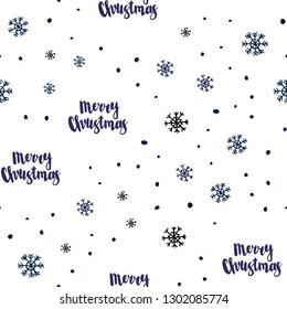 Dark Pink, Blue vector seamless layout with bright snowflakes. Glitter abstract illustration with crystals of ice. Design for textile, fabric, wallpapers.