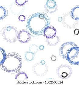 Dark Pink, Blue vector seamless backdrop with dots. Modern abstract illustration with colorful water drops. Design for textile, fabric, wallpapers.