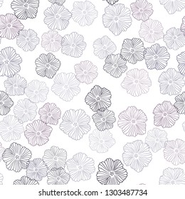 Dark Pink, Blue vector seamless abstract backdrop with flowers. An elegant bright illustration with flowers. Design for textile, fabric, wallpapers.