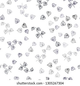Dark Pink, Blue vector seamless natural pattern with leaves. Modern geometrical abstract illustration with leaves. Pattern for design of fabric, wallpapers.