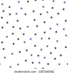 Dark Pink, Blue vector seamless texture with colored snowflakes. Glitter abstract illustration with crystals of ice. Design for wallpaper, fabric makers.