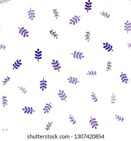 Dark Pink, Blue vector seamless abstract background with leaves. An elegant bright illustration with leaves in Natural style. Design for textile, fabric, wallpapers.