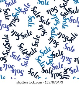 Dark Pink, Blue vector seamless pattern with 70, 90 percentage signs. Colorful set of  percentage signs in simple style. Design for business ads, commercials.