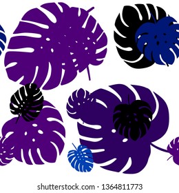 Dark Pink, Blue vector seamless abstract design with leaves. leaves on blurred abstract background with gradient. Template for business cards, websites.