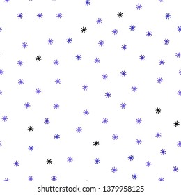 Dark Pink, Blue vector seamless cover with beautiful snowflakes. Colorful snowflakes with gradient on abstract background. Design for wallpaper, fabric makers.