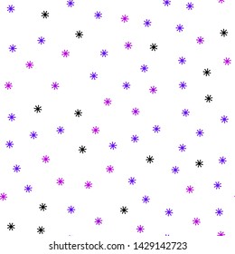 Dark Pink, Blue vector seamless template with ice snowflakes. Colorful snowflakes with gradient on abstract background. Pattern for trendy fabric, wallpapers.