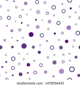 Dark Pink, Blue vector seamless pattern with spheres. Illustration with set of shining colorful abstract circles. Trendy design for wallpaper, fabric makers.