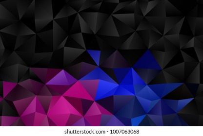 Dark Pink, Blue vector shining triangular pattern. Colorful abstract illustration with gradient. Brand-new style for your business design.