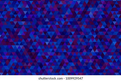 Dark Pink, Blue vector shining triangular background. Shining illustration, which consist of triangles. The template can be used as a background for cell phones.