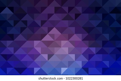 Dark Pink, Blue vector shining triangular template. Geometric illustration in Origami style with gradient.  The template can be used as a background for cell phones.