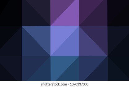 Dark Pink, Blue vector shining triangular layout. Elegant bright polygonal illustration with gradient. A completely new template for your business design.
