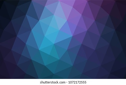 Dark Pink, Blue vector shining triangular cover. Polygonal abstract illustration with gradient. The polygonal design can be used for your web site.