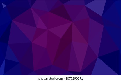 Dark Pink, Blue vector shining triangular layout. A completely new color illustration in a  polygonal style. Brand-new design for your business.