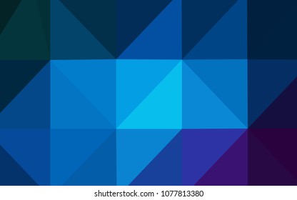 Dark Pink, Blue vector shining triangular layout. Triangular geometric sample with gradient.  Brand-new design for your business.