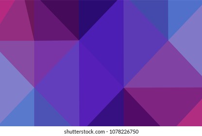 Dark Pink, Blue vector shining triangular backdrop. Polygonal abstract illustration with gradient. The template for cell phone's backgrounds.