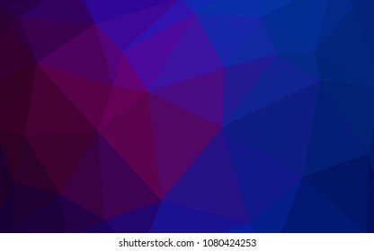 Dark Pink, Blue vector shining triangular cover. Glitter abstract illustration with an elegant triangles. Pattern for a brand book's backdrop.