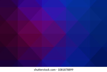 Dark Pink, Blue vector shining triangular backdrop. Glitter abstract illustration with an elegant triangles. Textured pattern can be used as a background.