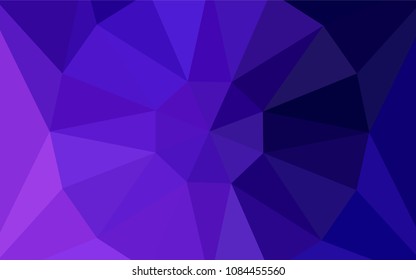 Dark Pink, Blue vector shining triangular cover with a gem in a centre. Illustration in abstract style with triangles. Triangular pattern for your design.