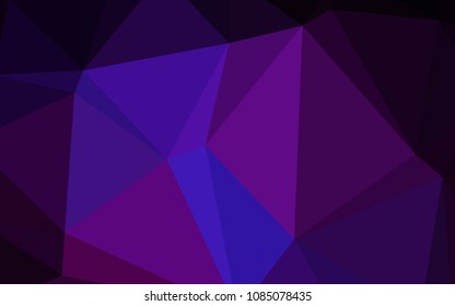 Dark Pink, Blue vector shining triangular cover. Colorful illustration in polygonal style with gradient. That new template can be used for your brand book.